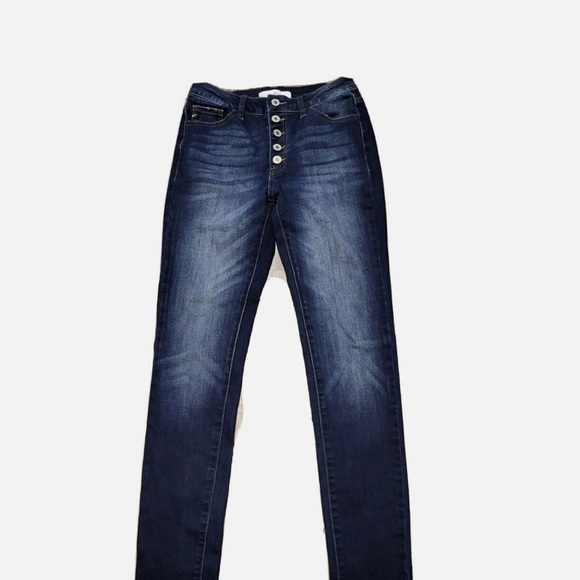 NWT Maurices Kancan High Rise Bootcut and Button Fly Dark Wash Denim Size 28X32 - Picture 2 of 10